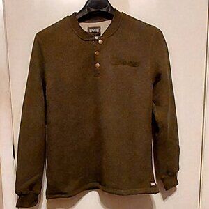 2 Magnum Henley Cotton Blend Men's Shirts One Blue and one Green.SZ M Hiking